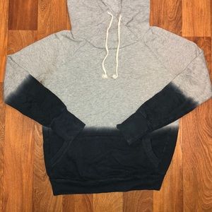 Tie Dye Grey And Blue Hoodie